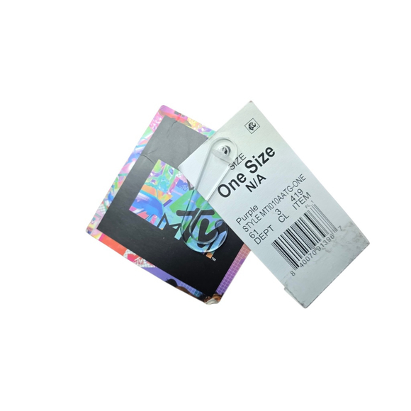 MTV Quilted Purple Baseball Cap One Size Adjustable Strapback Hat NWT - Picture 6 of 6